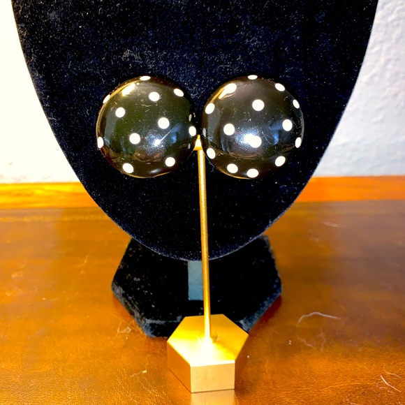 Black & White Polka-Dot Earrings 🚀PRICE DROP🚀 - Picture 1 of 7